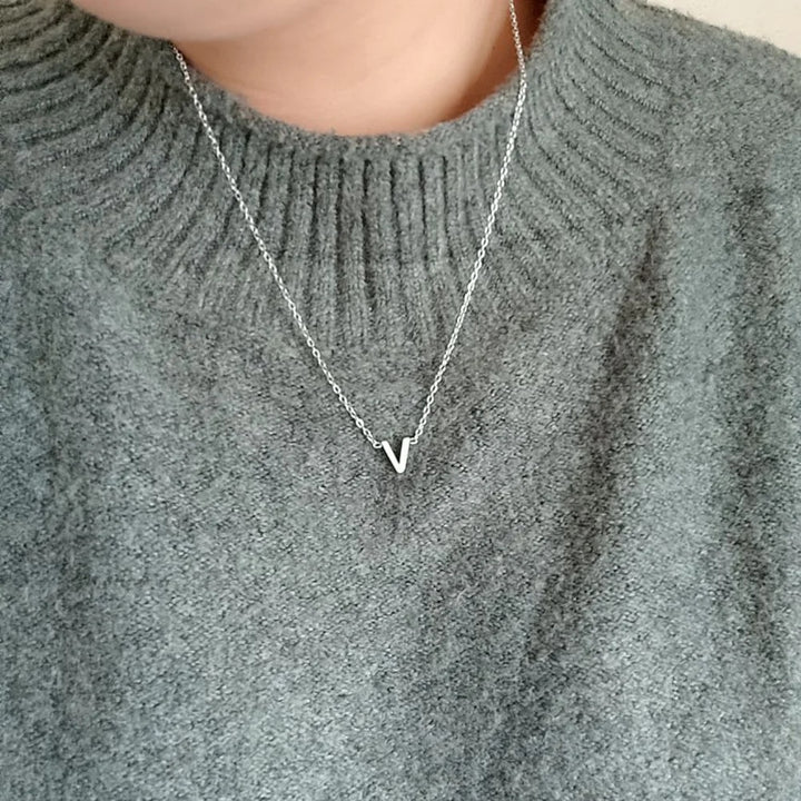 Initial Letter Necklace Pendant