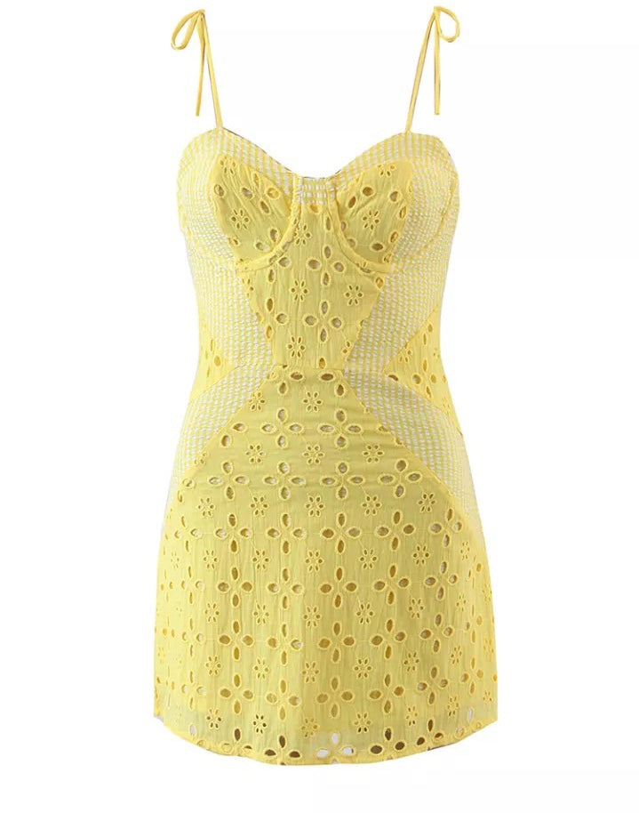 Scottie Eyelet Mini Dress